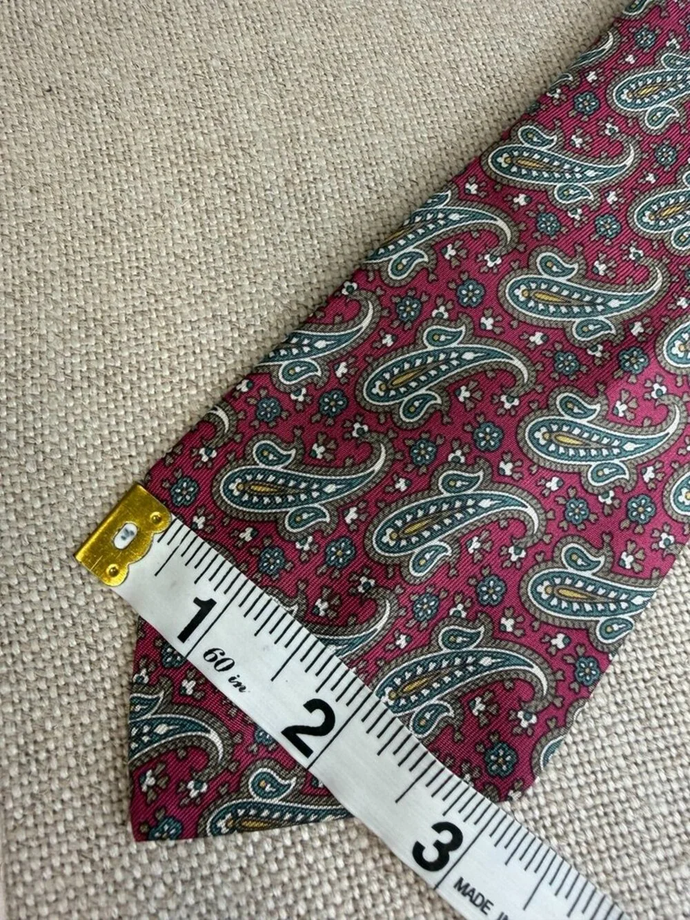 Vintage Bill Blass Tie Men Silk Paisley 53.5x3 Classic Holiday Work Party Nw